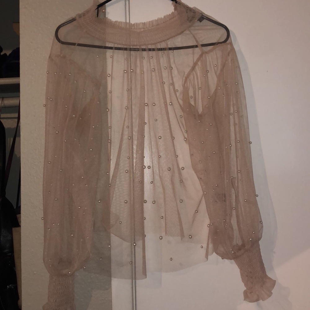 Pearl Mesh Top